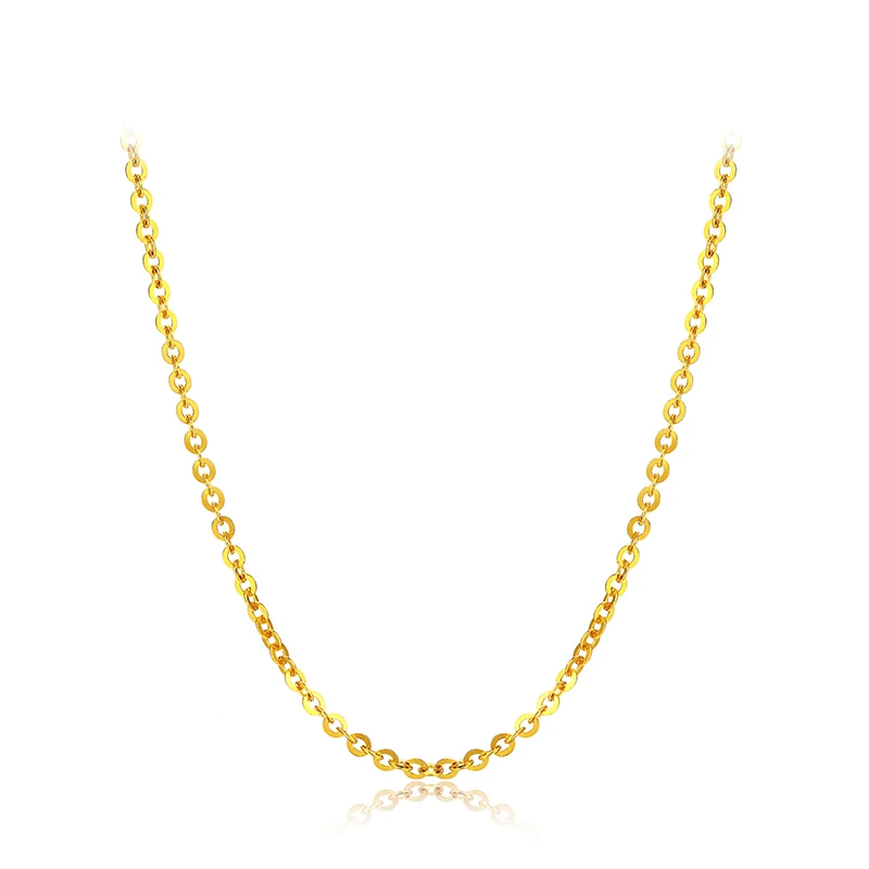 Wedding 18K Gold Necklace Chain Au750,Yellow Gold Necklace Wife Mother Girls Birthday Annniversary Gifts 18 Inch