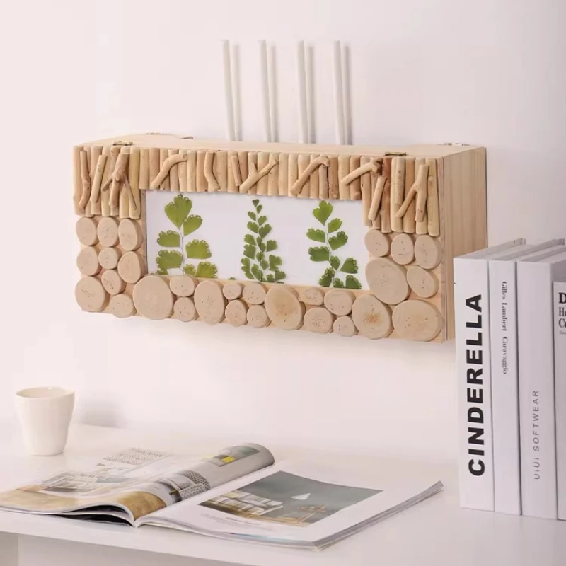 Cable Management Box Wall Mounted Router/Set Top Box Organizer Power Strip Shelf with Hidden Design Storage Solution for Home