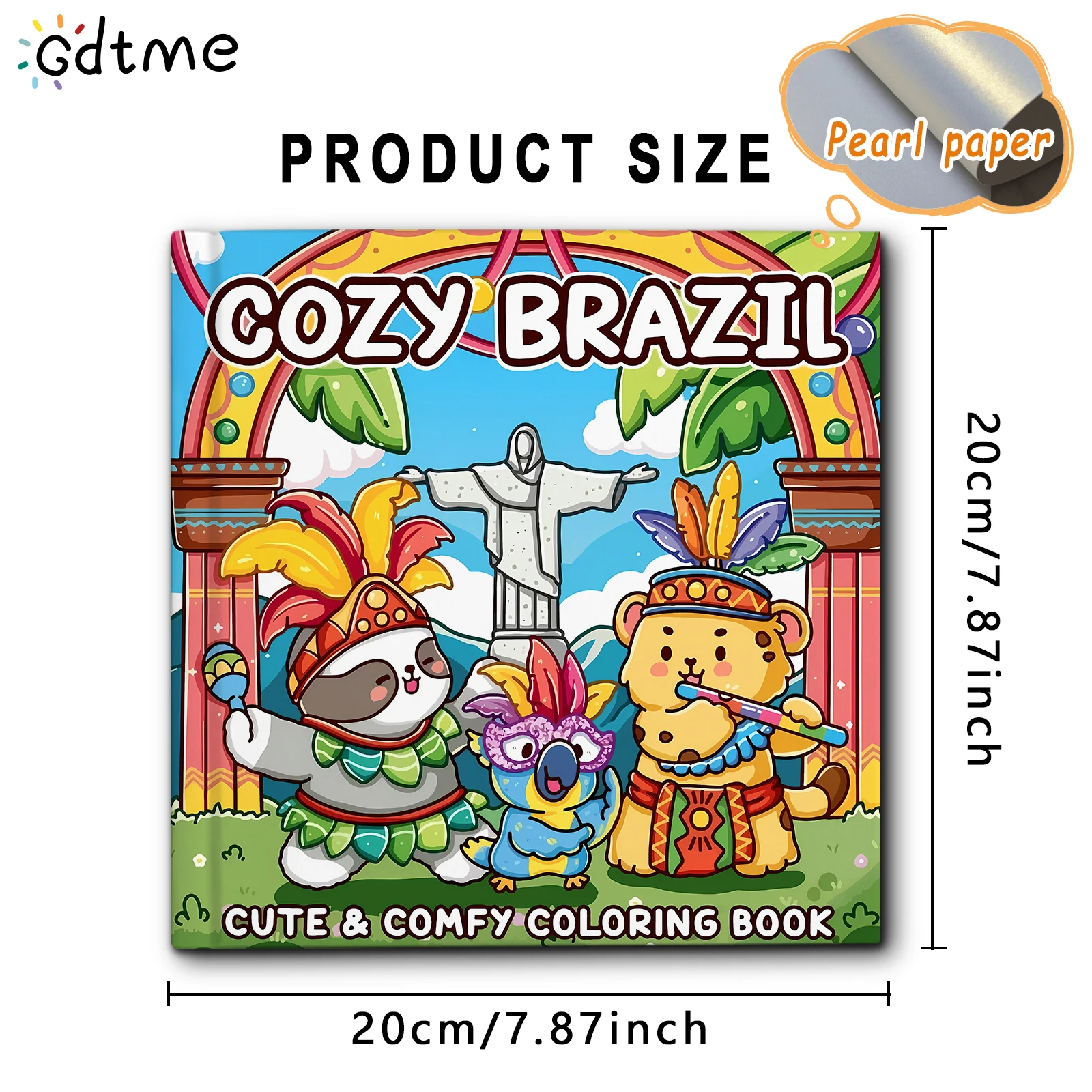 كتاب تلوين برازيلي مريح للبالغين يتميز بنمط جريء وسهل للاسترخاء للأطفال كتاب رسم تعليمي يمكنك صنعه بنفسك #4