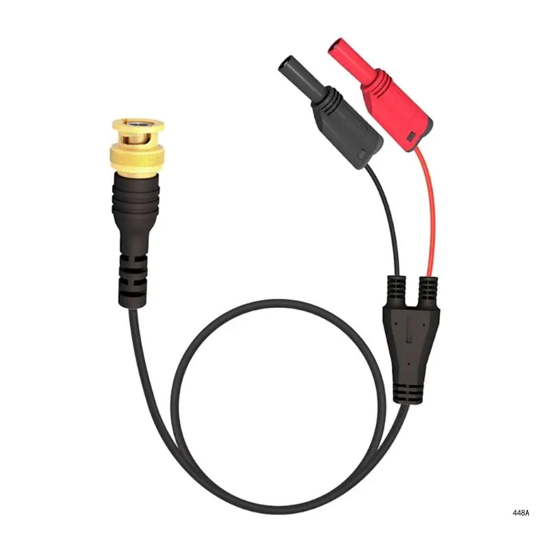 Auto Test Leads- Coaxial Cable BNC to Banana Head Adapter Cable Male to Dual- Banana Plug & Socket Jumper- Cable 120cm