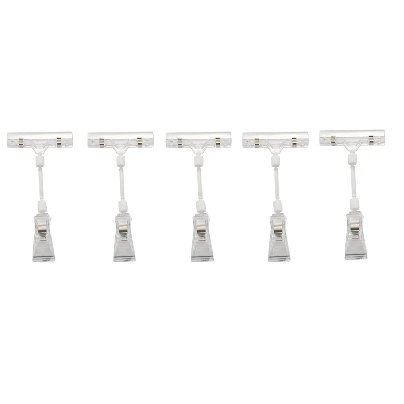 

A75Q-5 шт., высота 6,5 дюйма, прозрачные пластиковые двойные зажимы, регулируемый держатель для вывески, карты