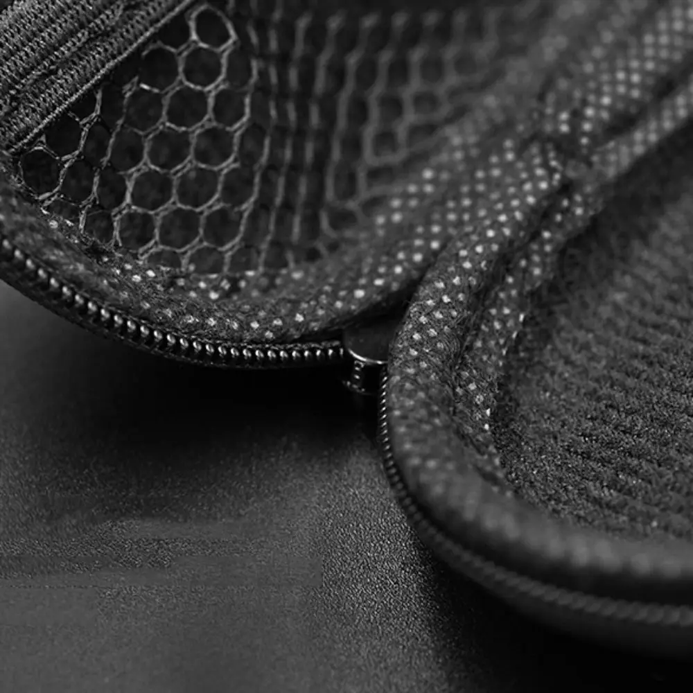 타원형 코티컬 유선 가방 PU 지퍼 타원형 코티컬 이어폰 케이스 블랙 코티컬 타원형 코티컬 헤드폰 박스 이어폰 정리함