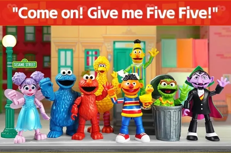 BLOKEES Sesamstraße Bausteine Big Bird Monster Bert Bewegliche Figuren Cookie Ernie Elmo Spielzeugmodell Zusammenbaubares Geschenk – Detail 2