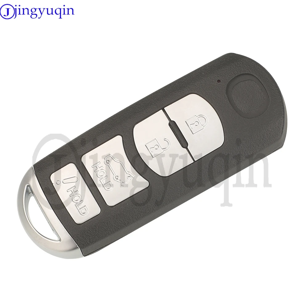 Jingyuqin 2/3/4 Buttons Smart Remote Car Key Shell For Mazda 3 6 CX-3 CX-5 CX-9 MIATA M3 M6 Axela Atenza MAA24 MAZ24R Case Fob