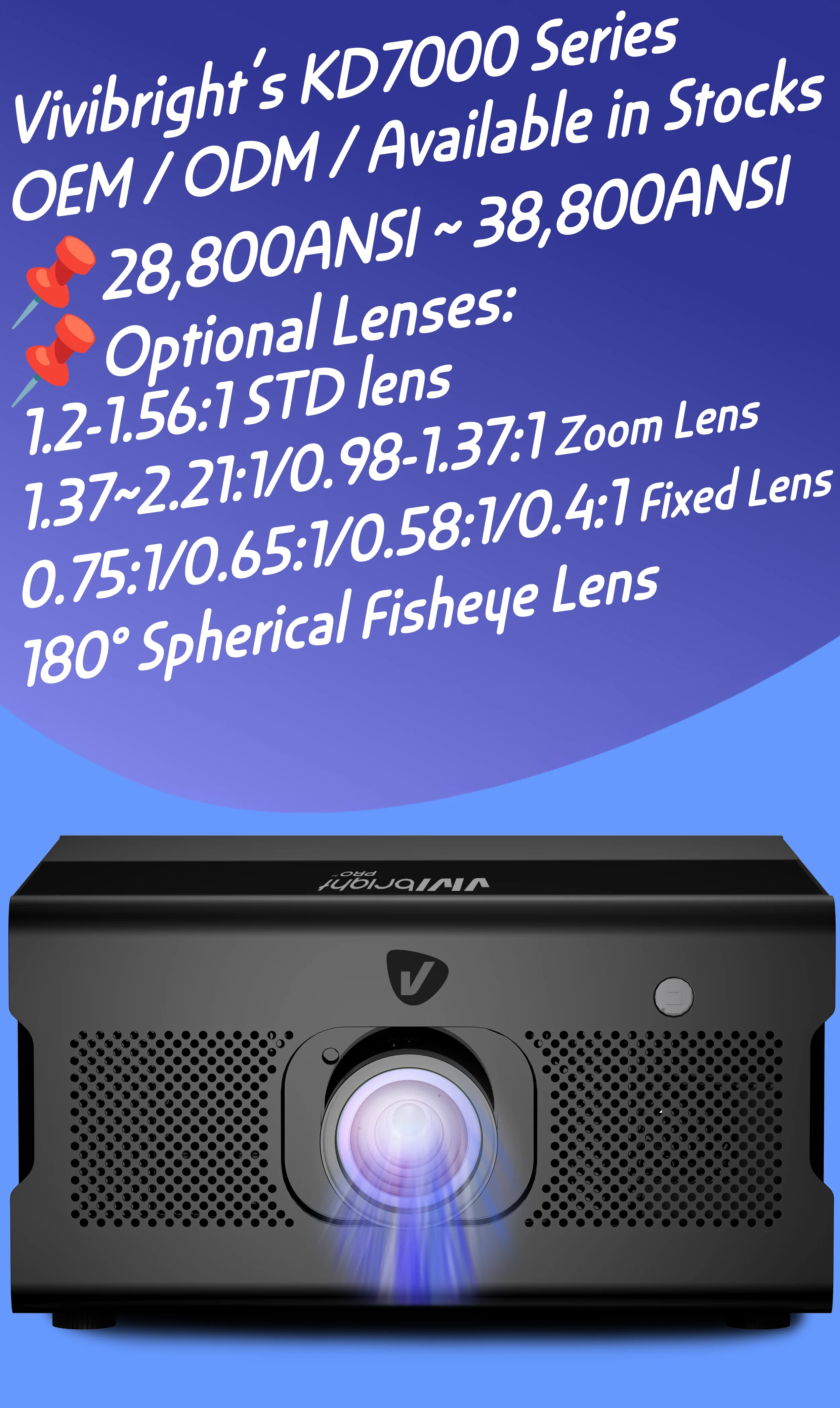 جهاز عرض جولف Vivibright KD7000 للاستخدام الداخلي المحاكاة مع عرض DLP قصير للغاية 4K وشاشة عرض غامرة