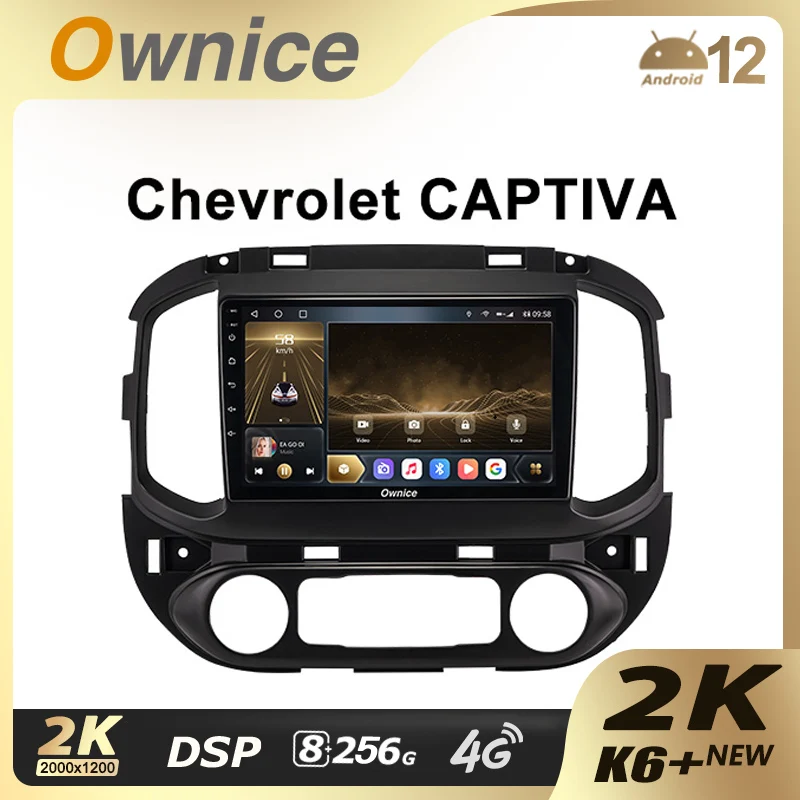 Ownice K6+ 2K for GMC Canyon Chevrolet Colorado 2015 - 2017 2 Din Android 12.0 Car Multimedia Radio with 8 Core A75*2+A55