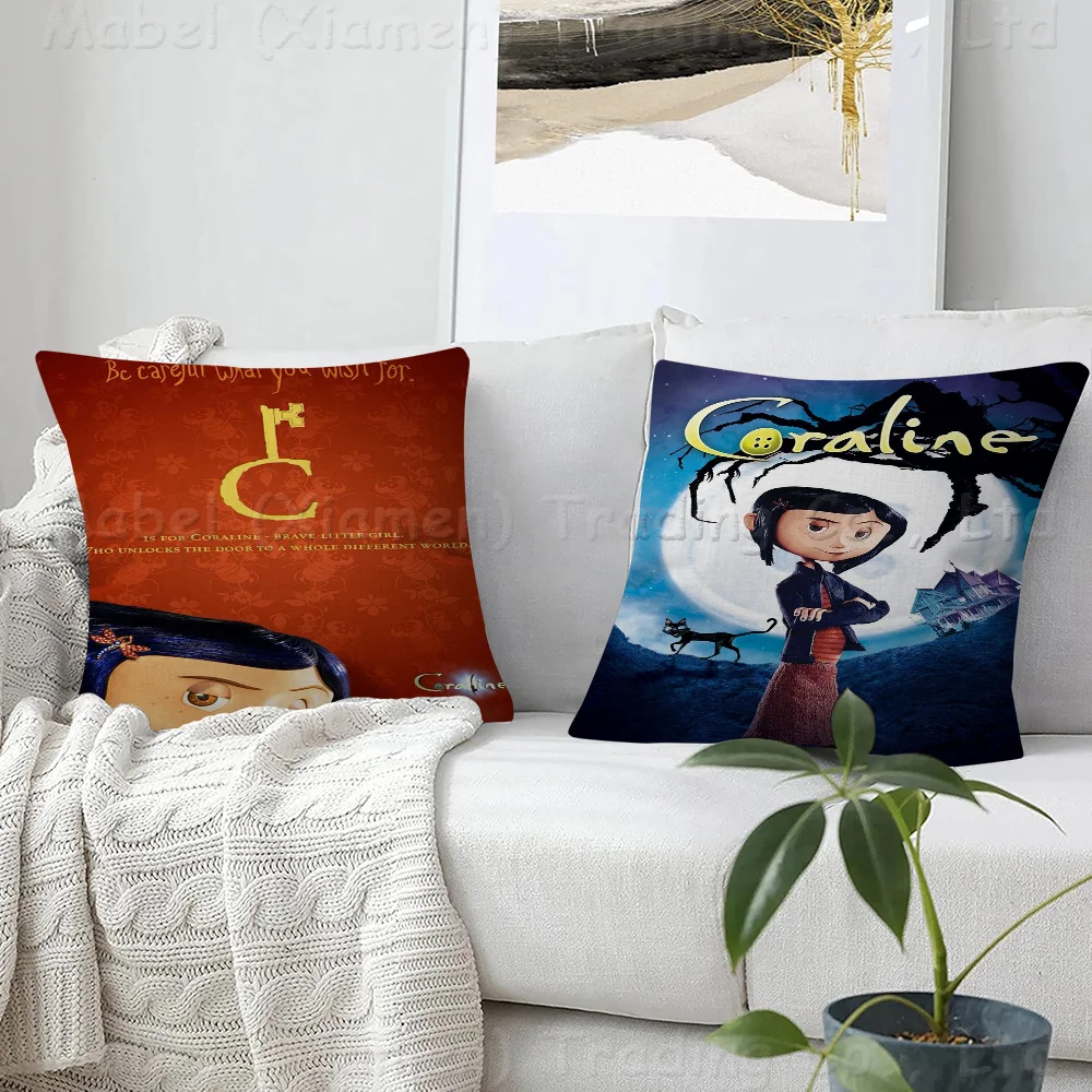 

Coraline Personalized Picture Text Home Decorative Pillows Household Gifts 45x45cm