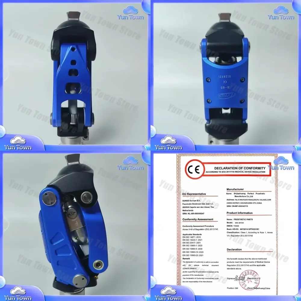 Four-Axis Hydraulic Knee Joint Prosthetic for Amputees Aluminum Alloy Hydraulic Knee Joint for Lower Limb Prosthesis