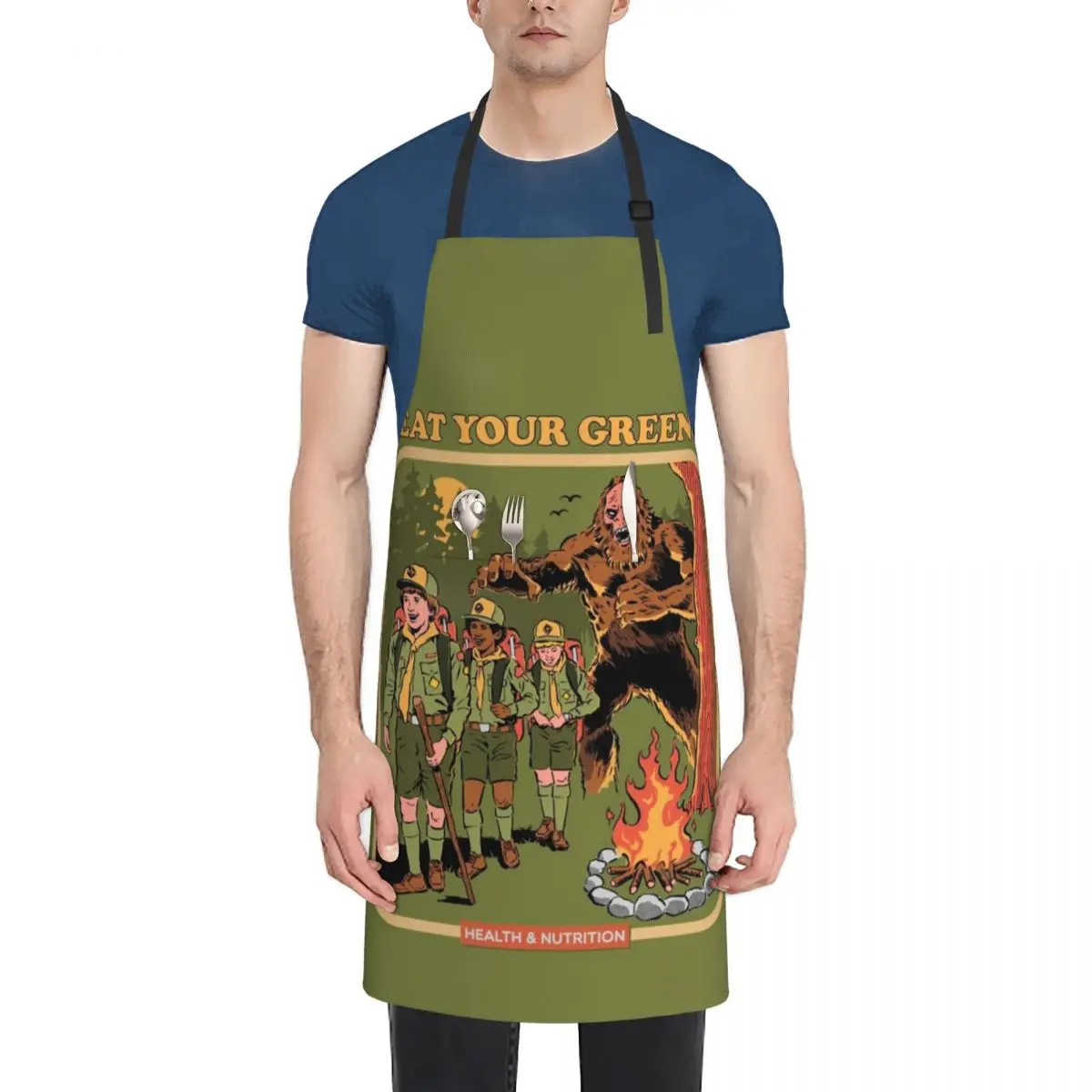 

Eat Your Greens Apron Women's Kitchen home women Men's Kitchen Cute Kitchen Accessories Apron