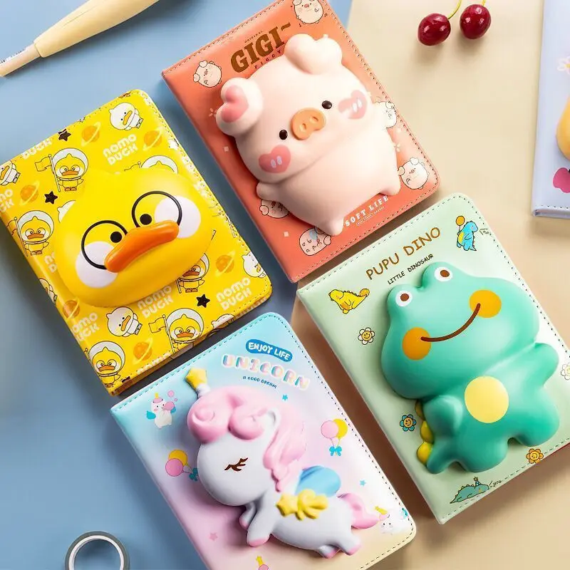 Three-Dimensional Cartoon Decompression Notebook Cute Diary Notes