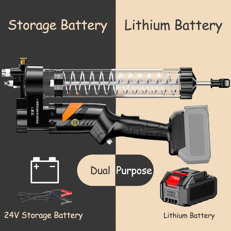 Portable Electric Grease Gun High Pressure Automatic Grease Gun Filler for Makita 18V Lomvum Zhipu Hongsong Li-ion Battery