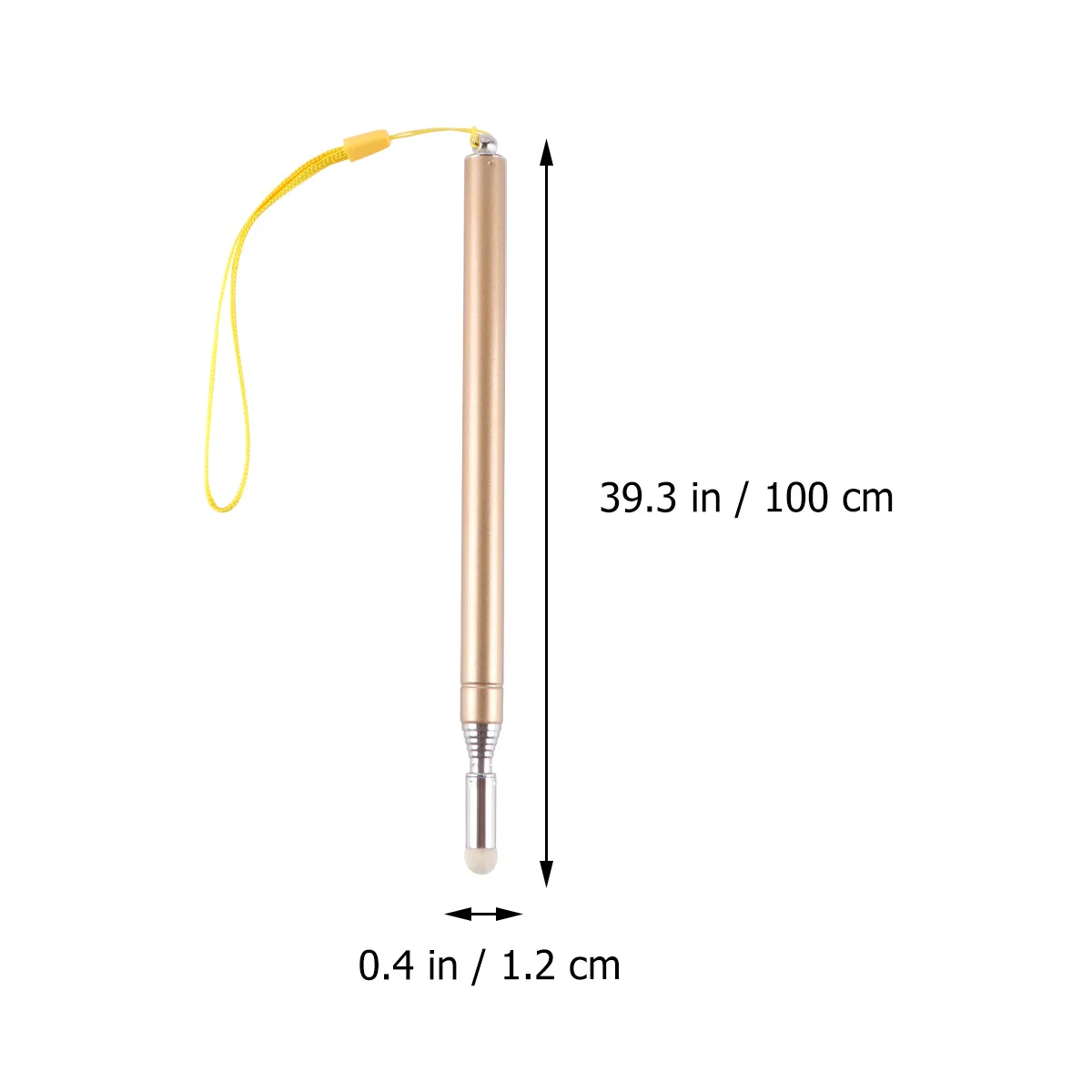 

Telescopic Touch Teaching Pointer Pen Stainless Steel Retractable For Classroom Presentation Lightweight Pocket-Sized Soft Tip