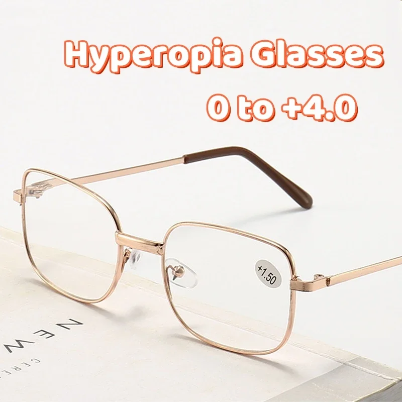 

Anti-scratch Diopter Eyeglasses Ultralight Clear Reading Glasses Anti Fatigue Presbyopic Square Full Frame Presbyopic Glasses