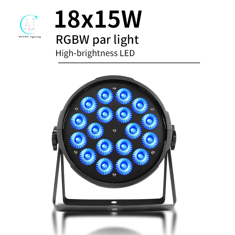 18x15W RGBW Led Par Lighting 4in1 DMX Aluminum DJ Disco Wash Effect Professional Stage Light