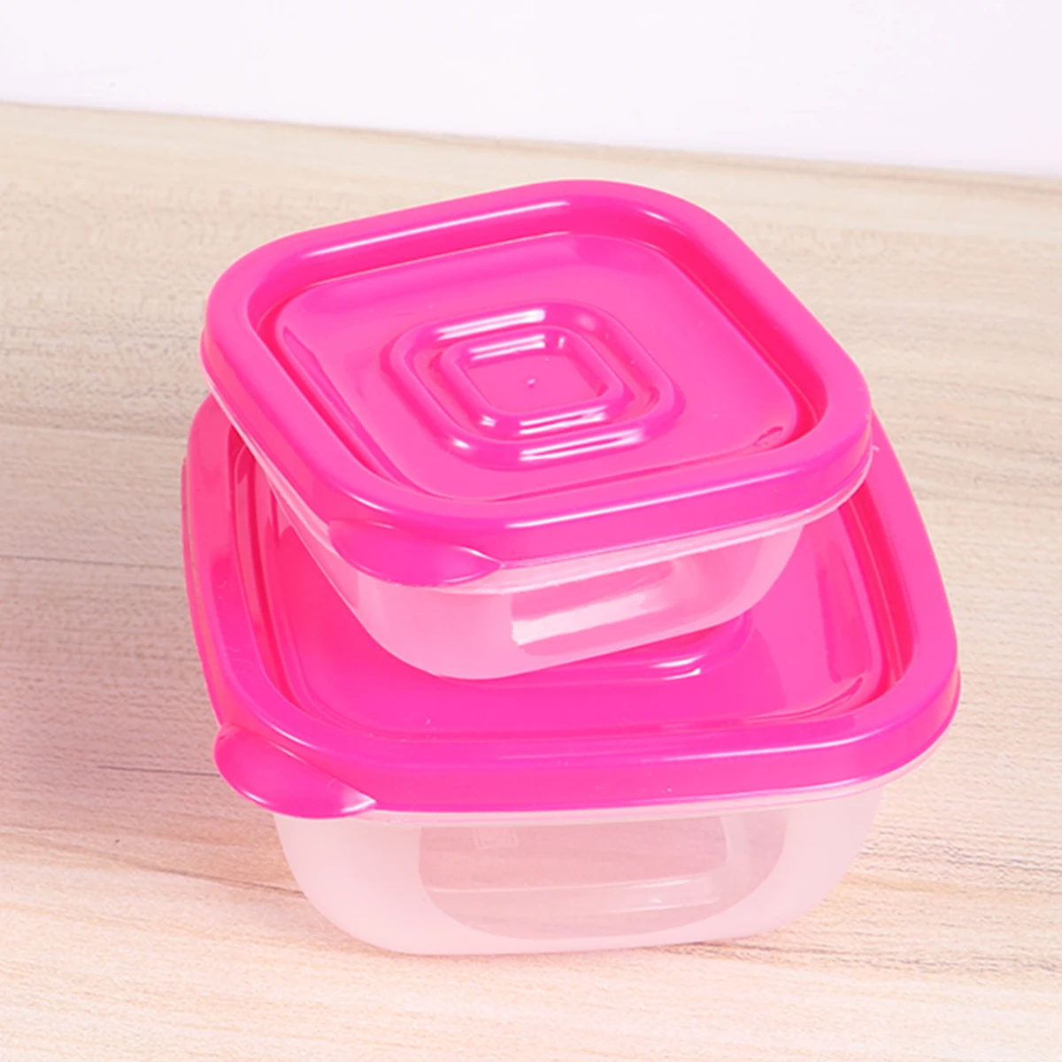 

10 pcs Food Containers Set Leak Proof Large Capacity Eco Storage Boxes For Snacks Picnic Kitchen 5 Round 5 Square Rosy