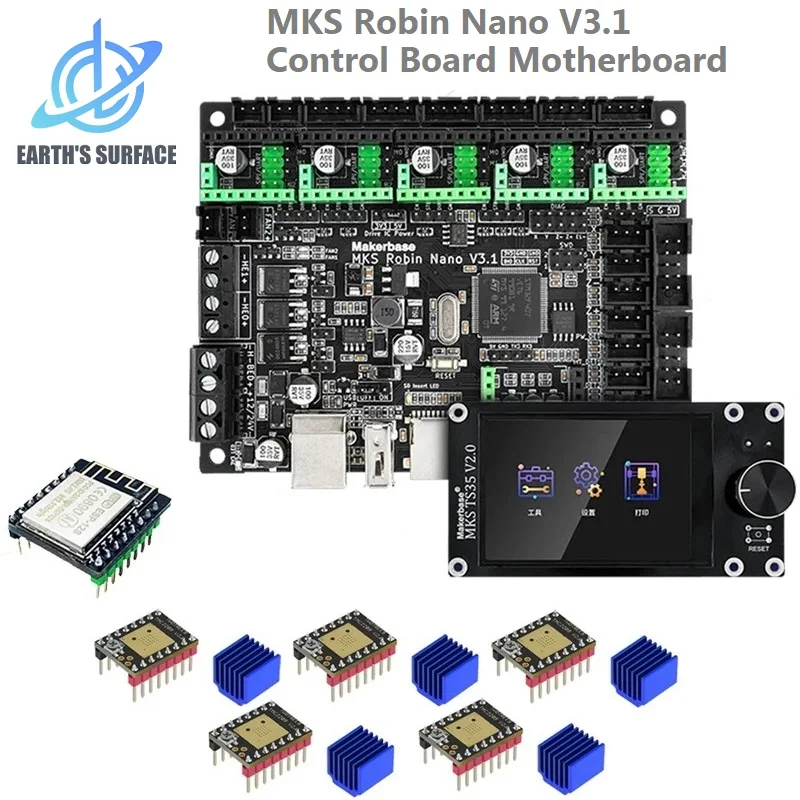 

DB-3D Printer Parts Makerbase MKS Robin Nano V3.1 3D Printer Control Board Motherboard TS35 TFT Touch Screen Compatible TMC2209