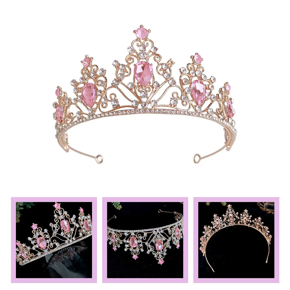 

Bridal Crown Wedding Tiara Crystal Rhinestone Headdress Elegant Lightweight Stylish Hair Jewelry for Bride Parties Banquets Prom