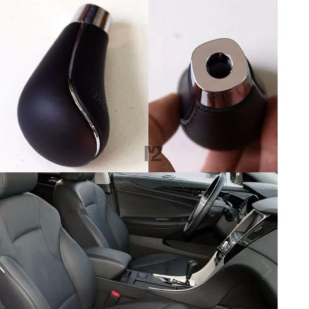 Leather Gear Shift Knob For Hyundai 2011-2012 SONATA I45 Gear Control Shift Handle Black Genuine  A/T Gear Shift Knob