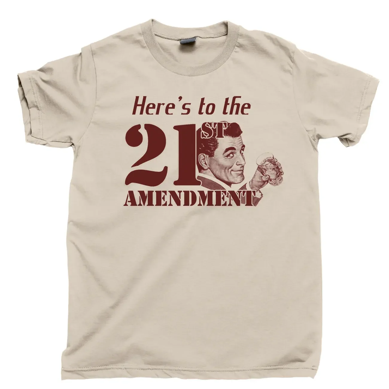 21st AMENDMENT T Shirt Prohibition Scotch Whisky Beer Speakeasy Bar Tee