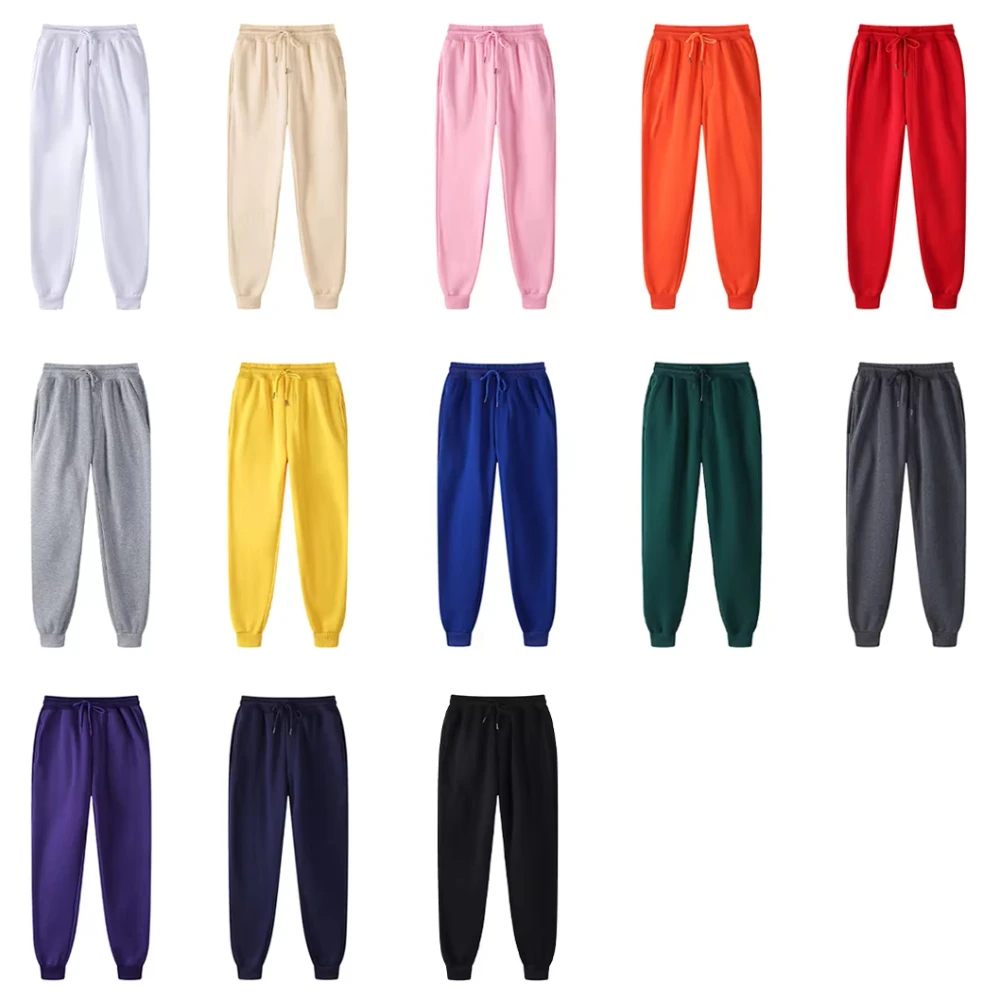 Blank Fleece Sweatpants Jogging Wear Track Pants Men Joggers Wholesale Trousers White Sport Pants for Women Pantalones De Hombre view 2