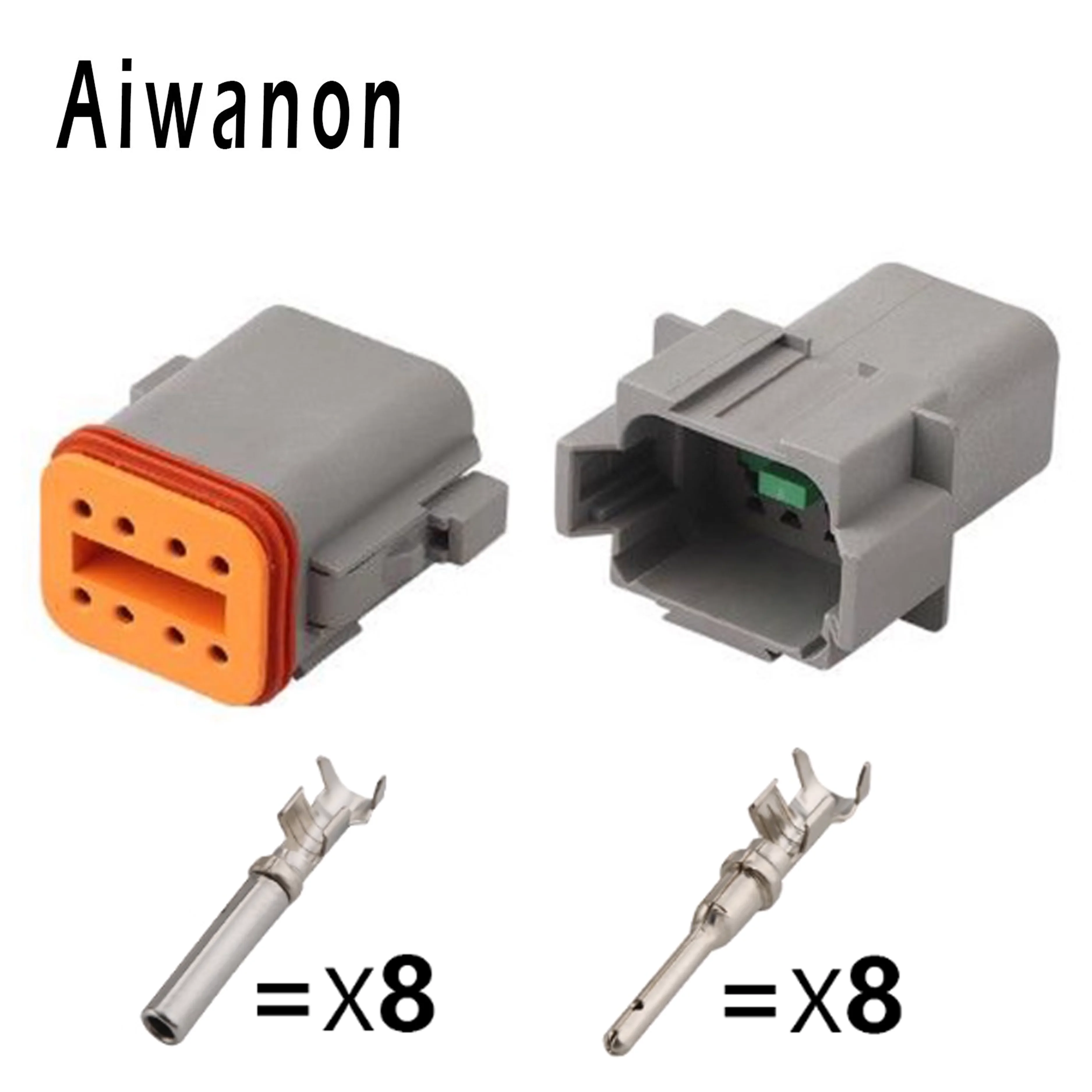 1 Set 2 3 4 6 8 12 Pin DT DT06-2S DT04-2P Car Electrical Cable Connectors Waterproof Female Male Wire Harness Plug Kit DT06-3S