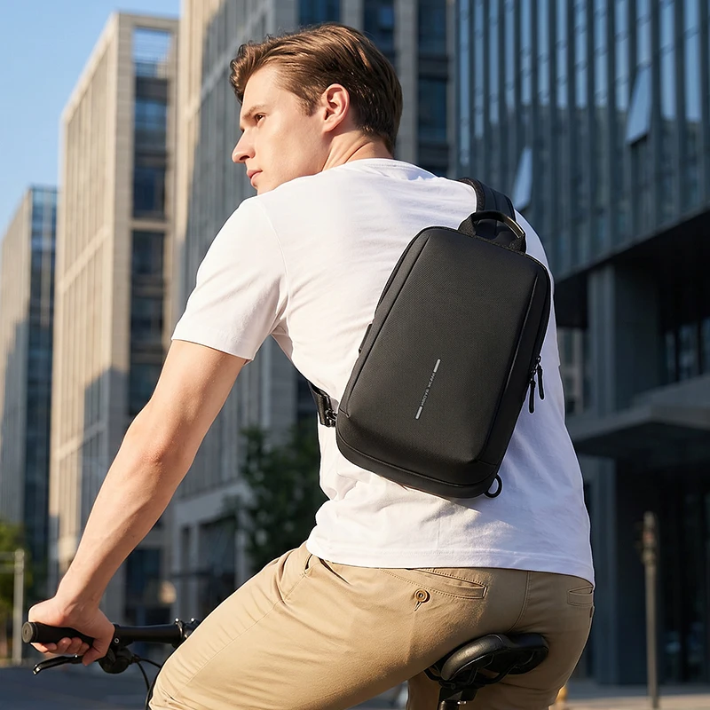 Mark Ryden Large-Capacity Men's Shoulder Bag  Crossbody Bag  Chest Bag for Outdoor Cycling, Travel, and Work L_MR737