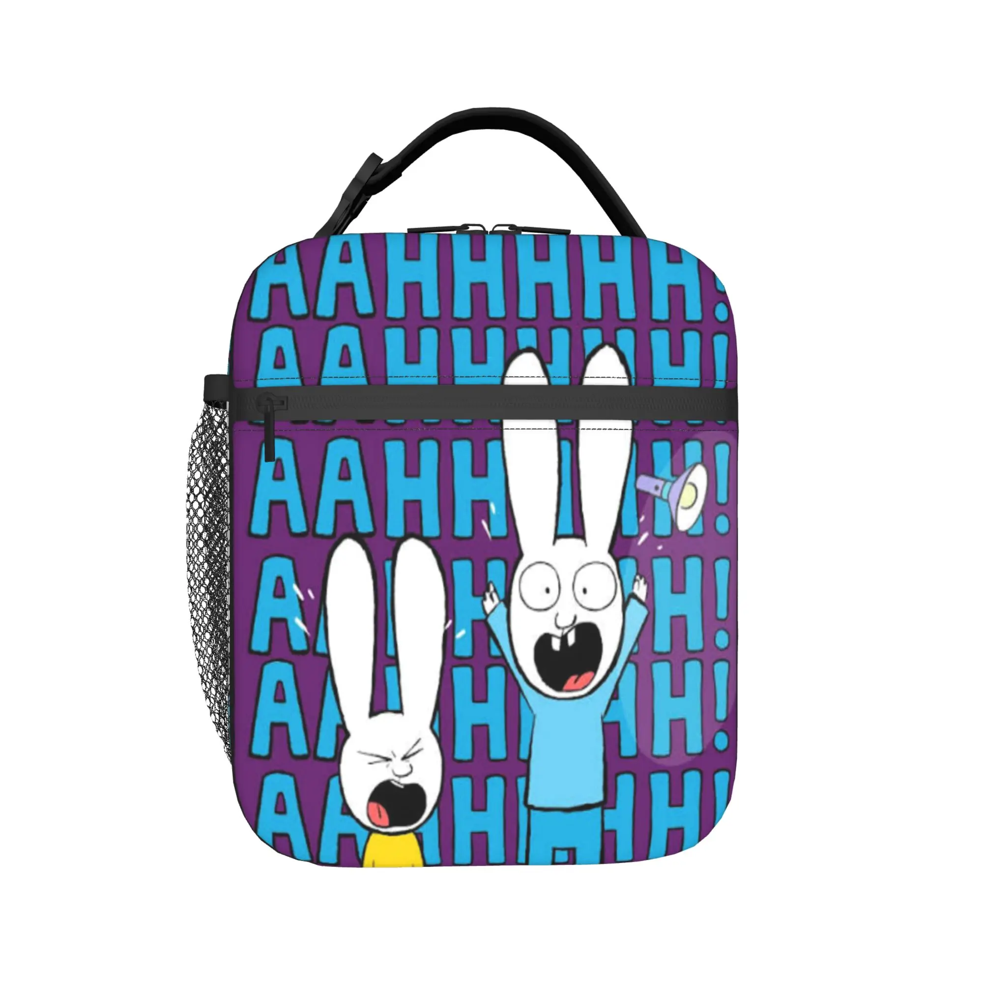 Simon Super Rabbit Insulated Lunch Bag for Men Women  Food Container Portable Thermal Cooler Lunch Boxes For School Office