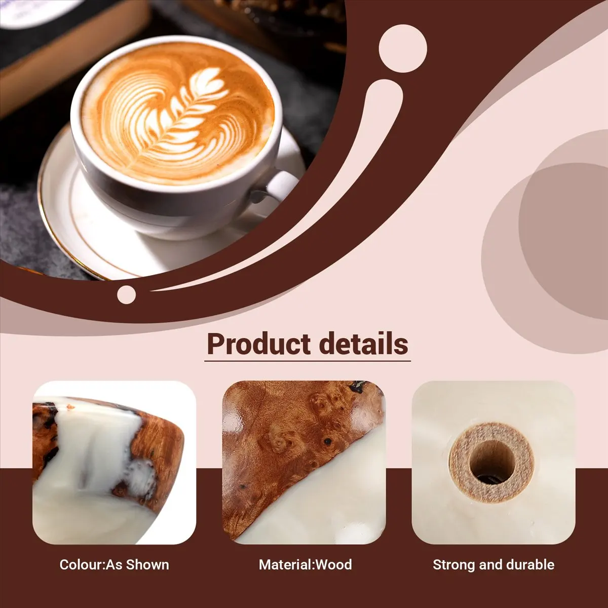 (AD11) Spare Crank Knob for KPLUS / KMAX / JXPRO / JMAX / C40 Grinder Colored Wood Replacement Parts of Manual Coffee Grinder