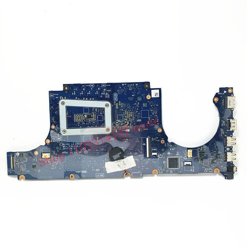 For Dell 7566 CN-0RJ4MM 0RJ4MM RJ4MM With SR2FP I5-6300HQ CPU Mainboard BCV00 LA-D991P Laptop Motherboard N16P-GX-A2 100% Tested