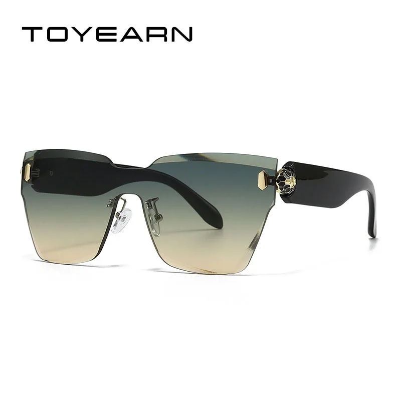

Vintage Rimless Sunglasses Women For Men 2025 Luxury Brand Designer Punk Shades Elegant Rivet Diamond Cutting Sun Glasses UV400