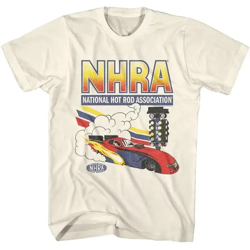 National Hotrod Association Funny Car Burnout Flames Lights Men S T Shirt