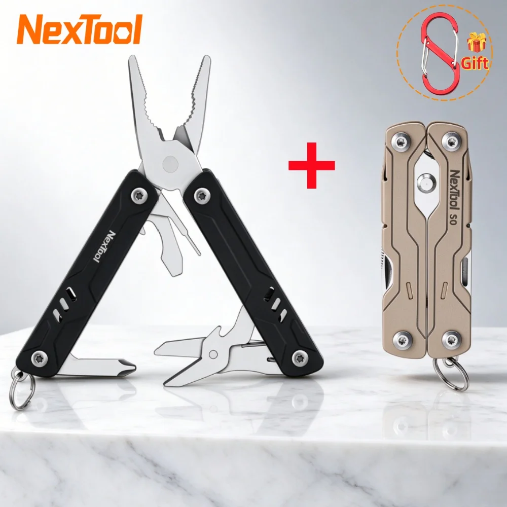 NexTool 2PCS Mini Sailor Pliers Lite Sailor Scissors S0 EDC Multi Tool DIY Keychain Folding Scissors Outdoor Portable Hand Tools
