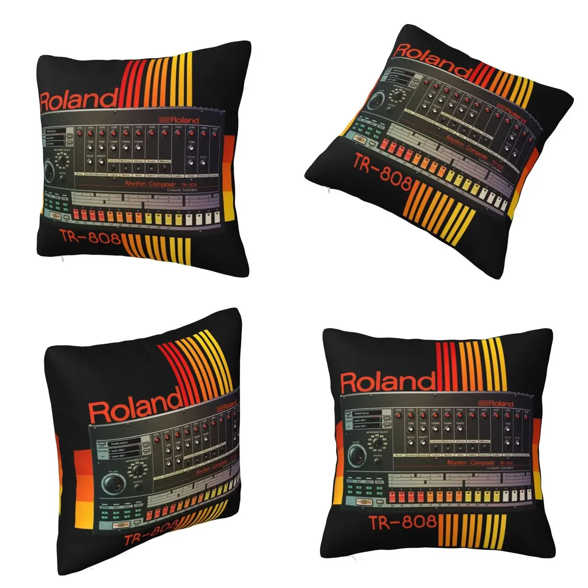 Roland Tr-808 Drum Machine Model Square Pillowcase Cushion Cover Pillow Case Throw Pillow Cover for Home Sofa Living Room