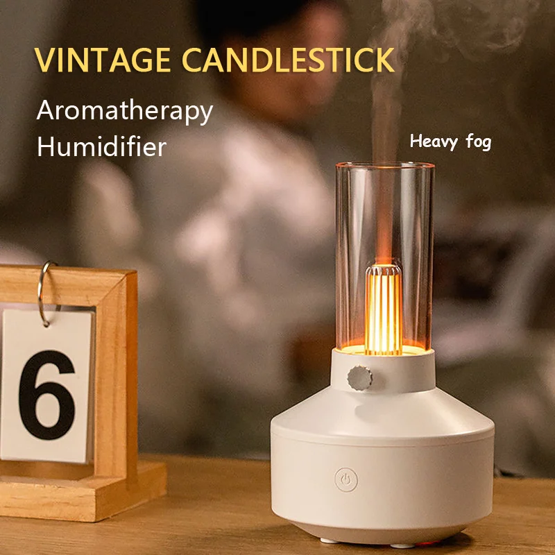 Top Seller 150ml Candle Light Shape Portable Table Desktop Usb Charge Ultrasonic Essential Oil Aroma Diffuser for Room Home