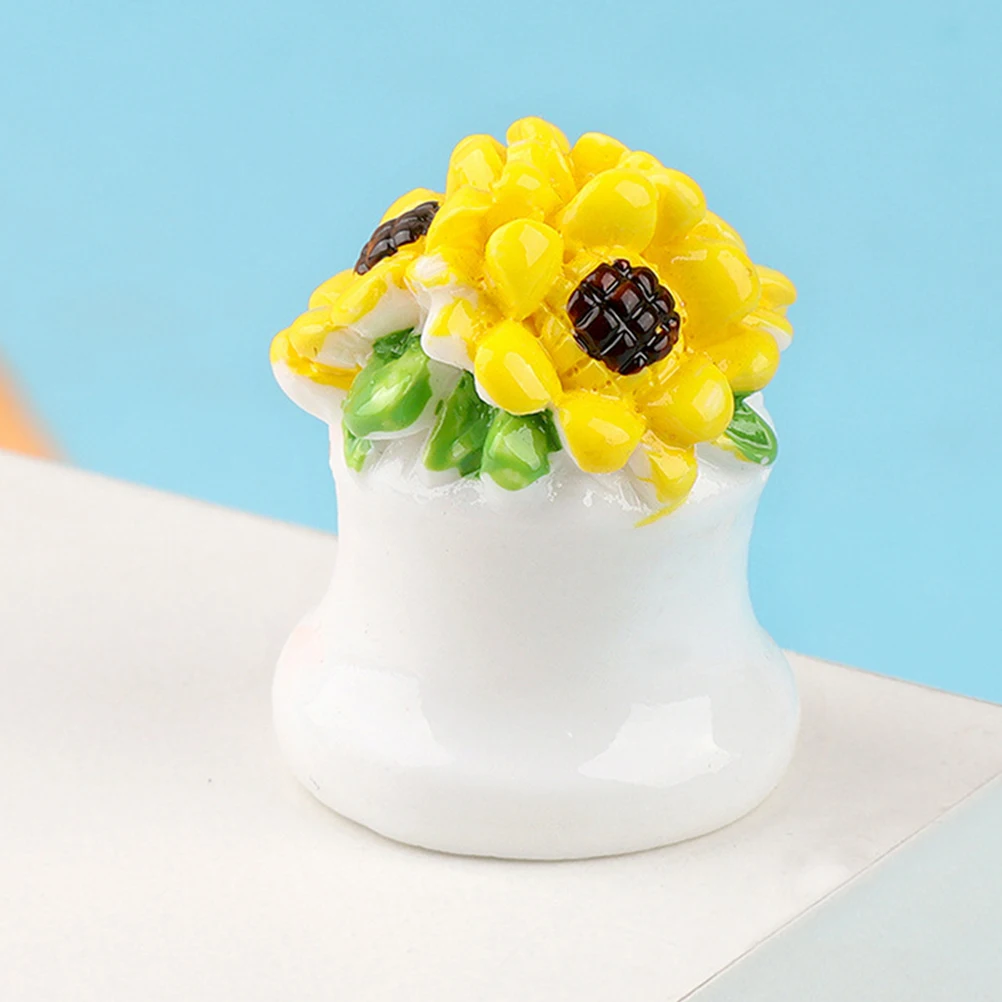 

10 Pcs Three-dimensional Potted Decorations Miniature Garden Bonsai Model Flower Adornments Tiny