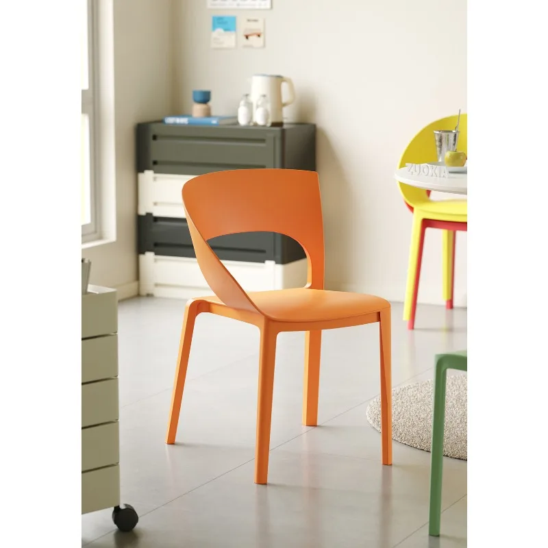 

Waterproof Stackable Plastic Chair Dopamine Design Multi-Purpose Dining and Leisure Stool for Home