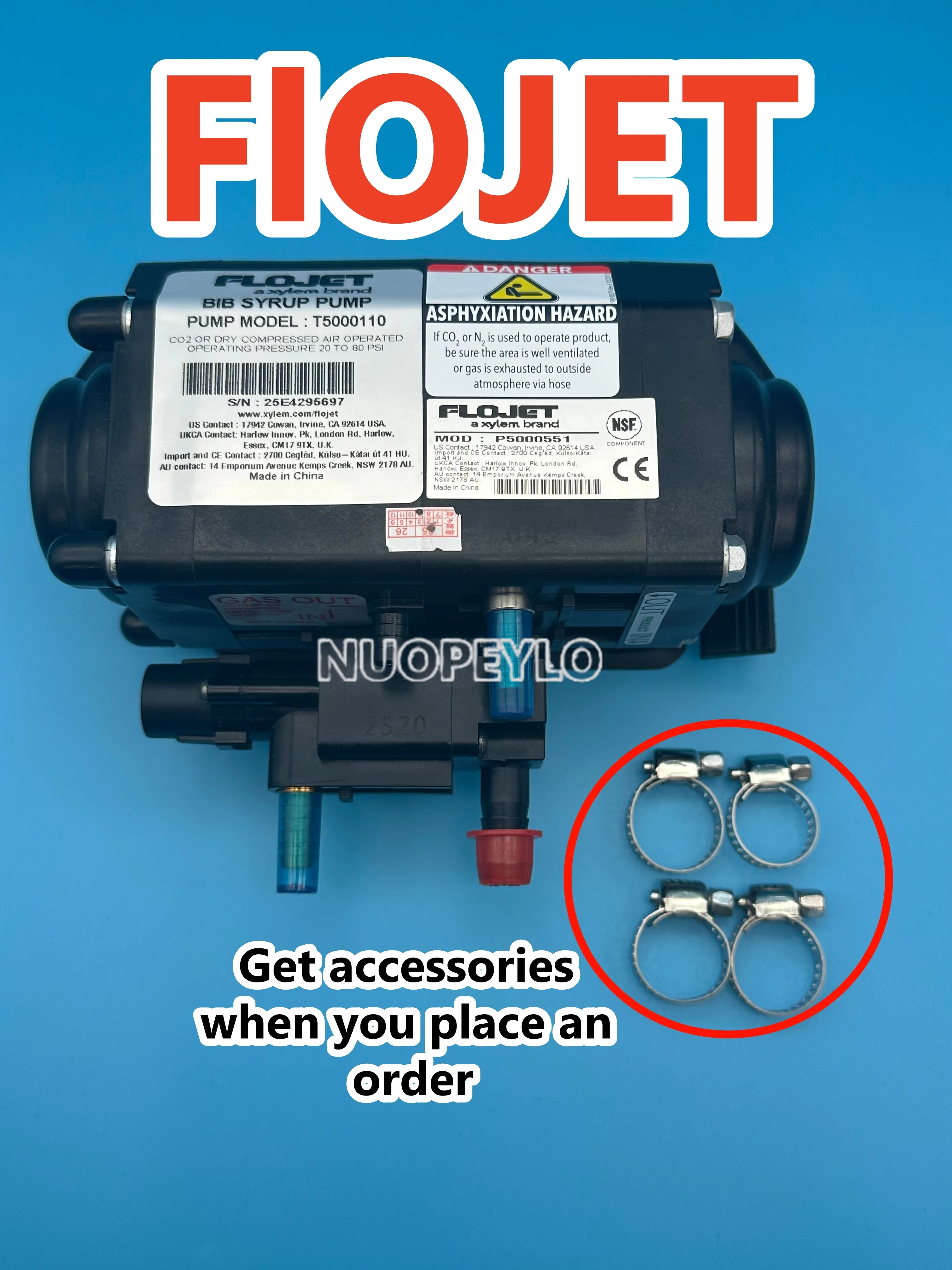 Brand new T5000140 For Flojet Pepsi Cola BIB Pump Syrup   Machine Beverage  Adjusting  Accessories
