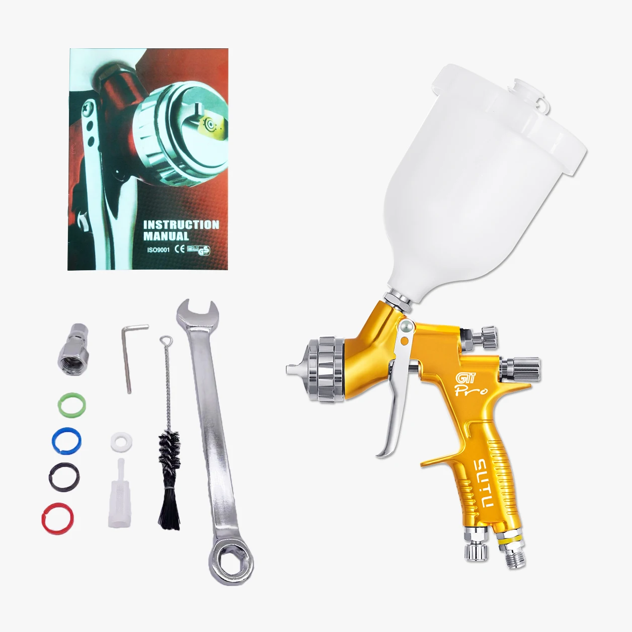 high quality professional GLT pro black/ golden painting gun T110 1.3mm nozzle spray gun paint gun water based air spray gun
