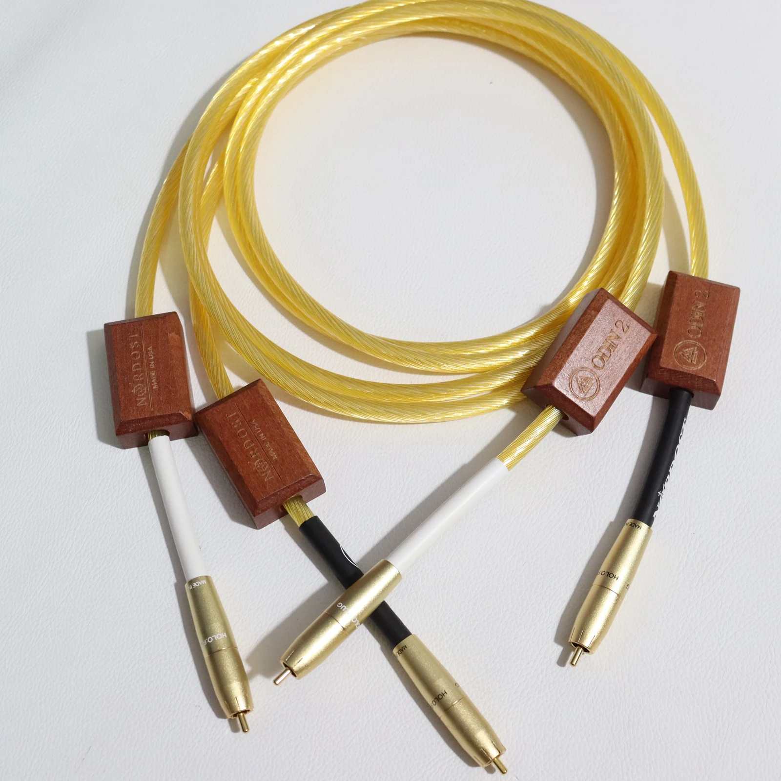 Cavi HOLO RCA originali di riferimento Supreme Gold Cavi di interconnessione di grado audiofilo per amplificatori e lettori CD