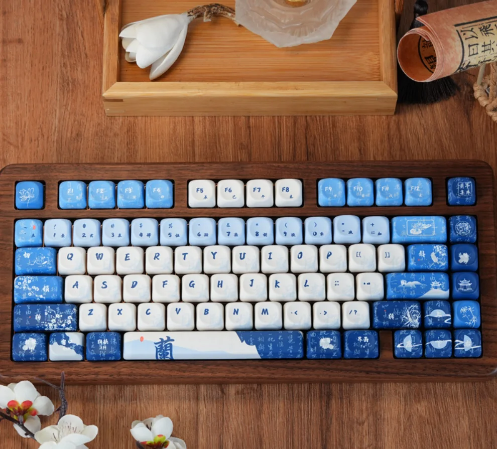 

Classical style national style orchid pavilion sequence keycap PBT hot sublimation original MOA customization Wang Xizhi calli