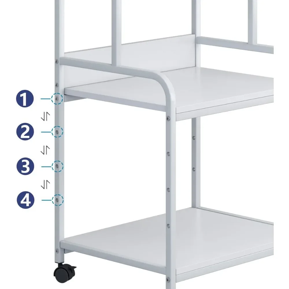 Oficina FEZIBO - Archivador Móvil De 3 Cajones, Archivador Lateral Con  Cerradura, Soporte Para Impresora Con Estantes De Almacenamiento Abiertos  Para Oficina En Casa, Archivadores Para Oficina En Casa, Color Armario  Archivador, image size:1000x1000