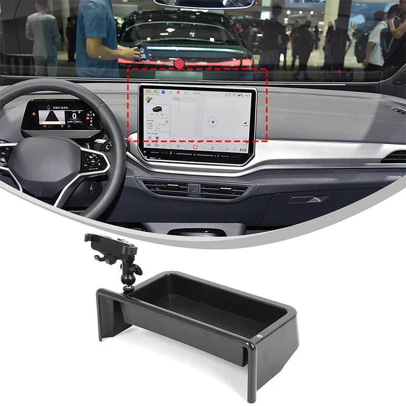 

metyoucar For Volkswagen ID4 CROZZ 2025 Car Center Console Behind the Screen Storage Box Phone Holder Car Accessories(12.9")