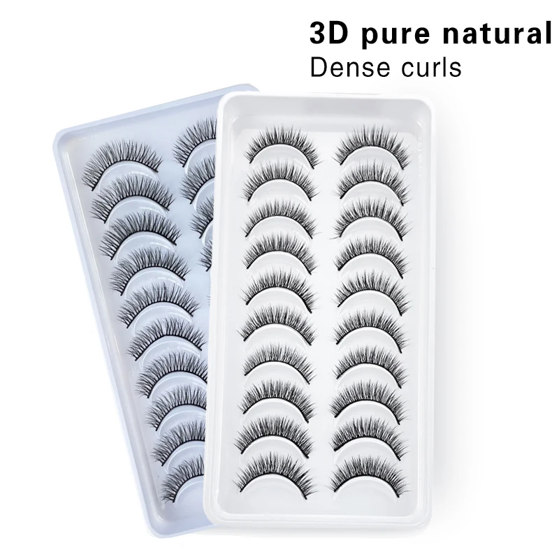 DEVOSERVICE ciglia 6/10 paia ciglia finte corte naturali estensioni ciglia di visone 3D ciglia finte Faux Cils trucco all\'ingrosso