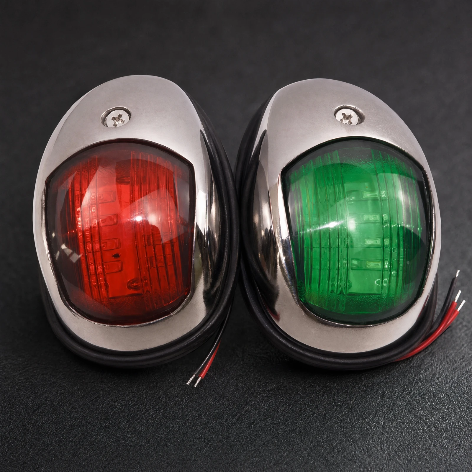 2 Pieces LED Navigation Light Corrosion-Resistant Marine LED Navigation Light with Stainless Steel Housing Slim Bright view 3