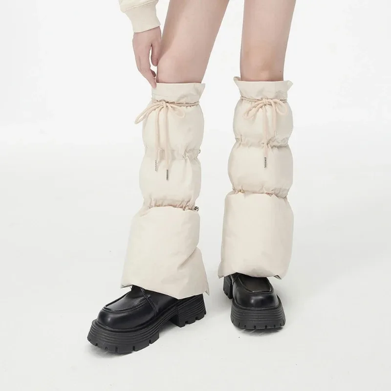 Autumn Winter Warm Fashion Women Thick Leg Warmer Lady Girl Puffer Foot Leg Cover Boot Cuffs Socks Sleeves