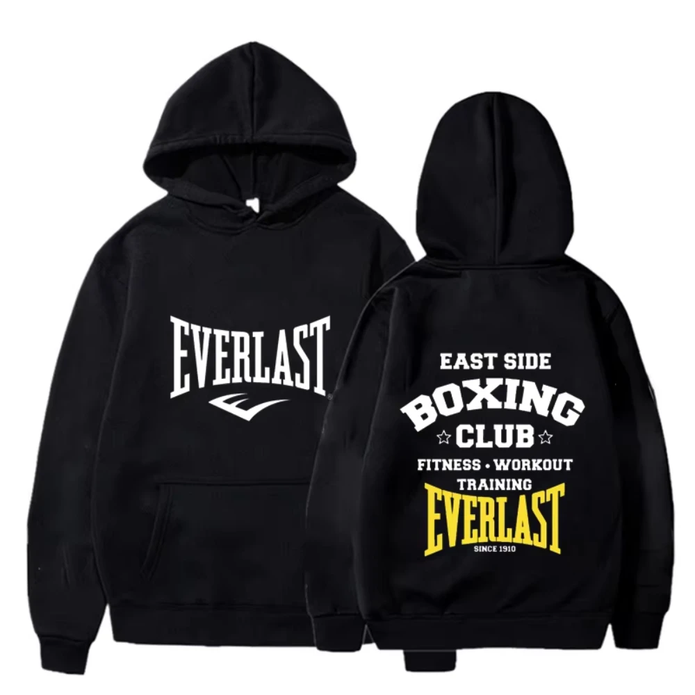 2025 Boxing Casual Everlast Graphic Print Hoodie Winter Men Sweatshirt Classic Streetwear Trend Women Clothing Tops