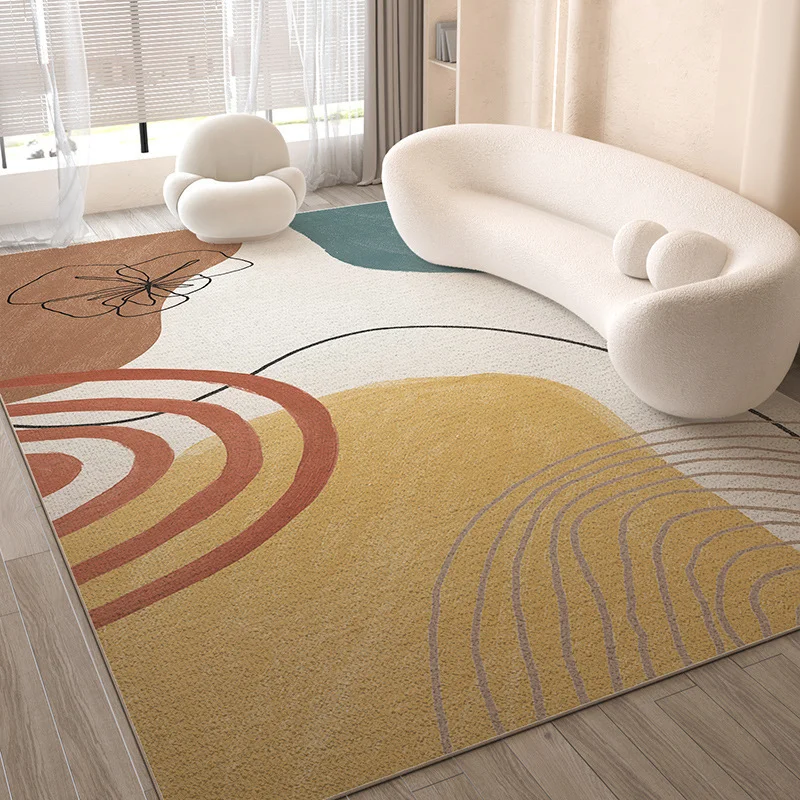 VIKAMA Bohemian Abstract Spot Area Carpet, Non Slip Washable Large Carpet, Living Room Interior Home Decoration