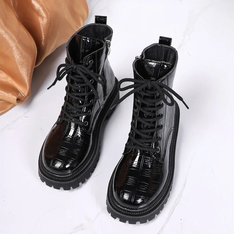 

Модные и универсальные женские ботильоны средней длины, новинка 2025, осенние и зимние ботильоны на платформе