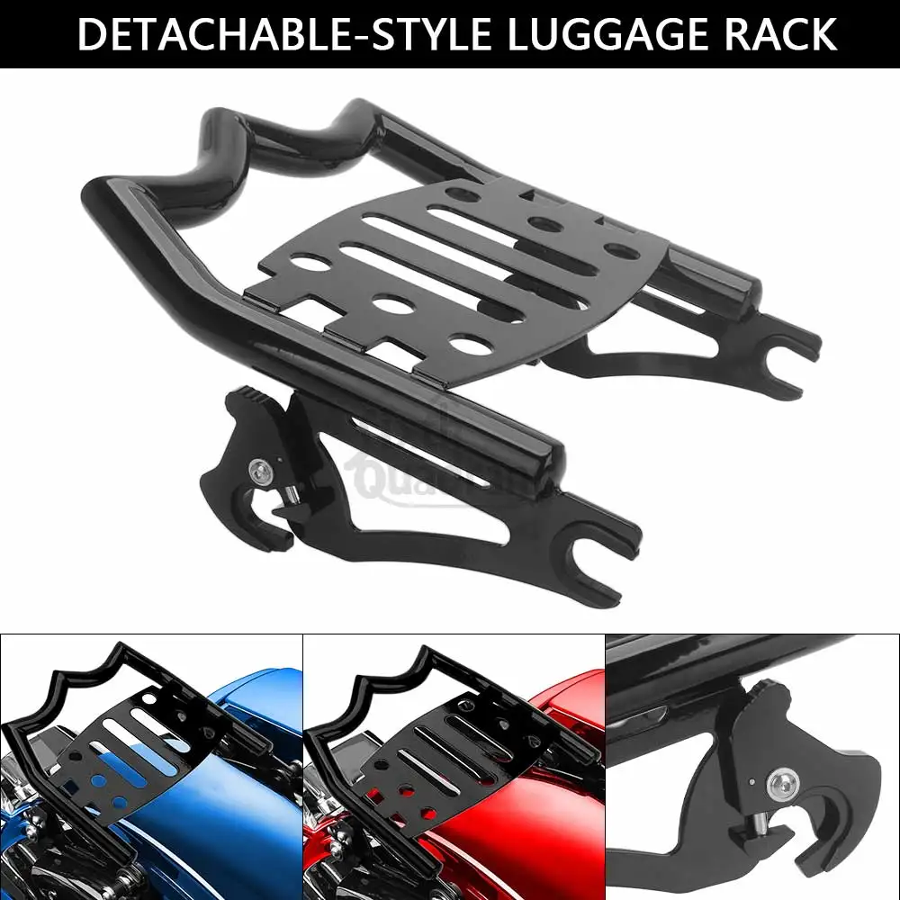 

Motorcycle Detachable-Style Luggage Rack with two Latch Clips Alloy Steel Black For Halrey Touring Street Glide FLHX/I 2009-2025