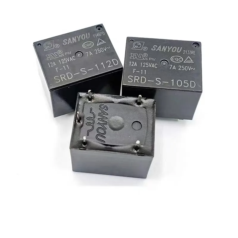 SRD-S 105D 112D 124DM Small Power Relays 4Pin/5Pin DC5V 12V 24VDC Electrical Component for Automation Control Systems